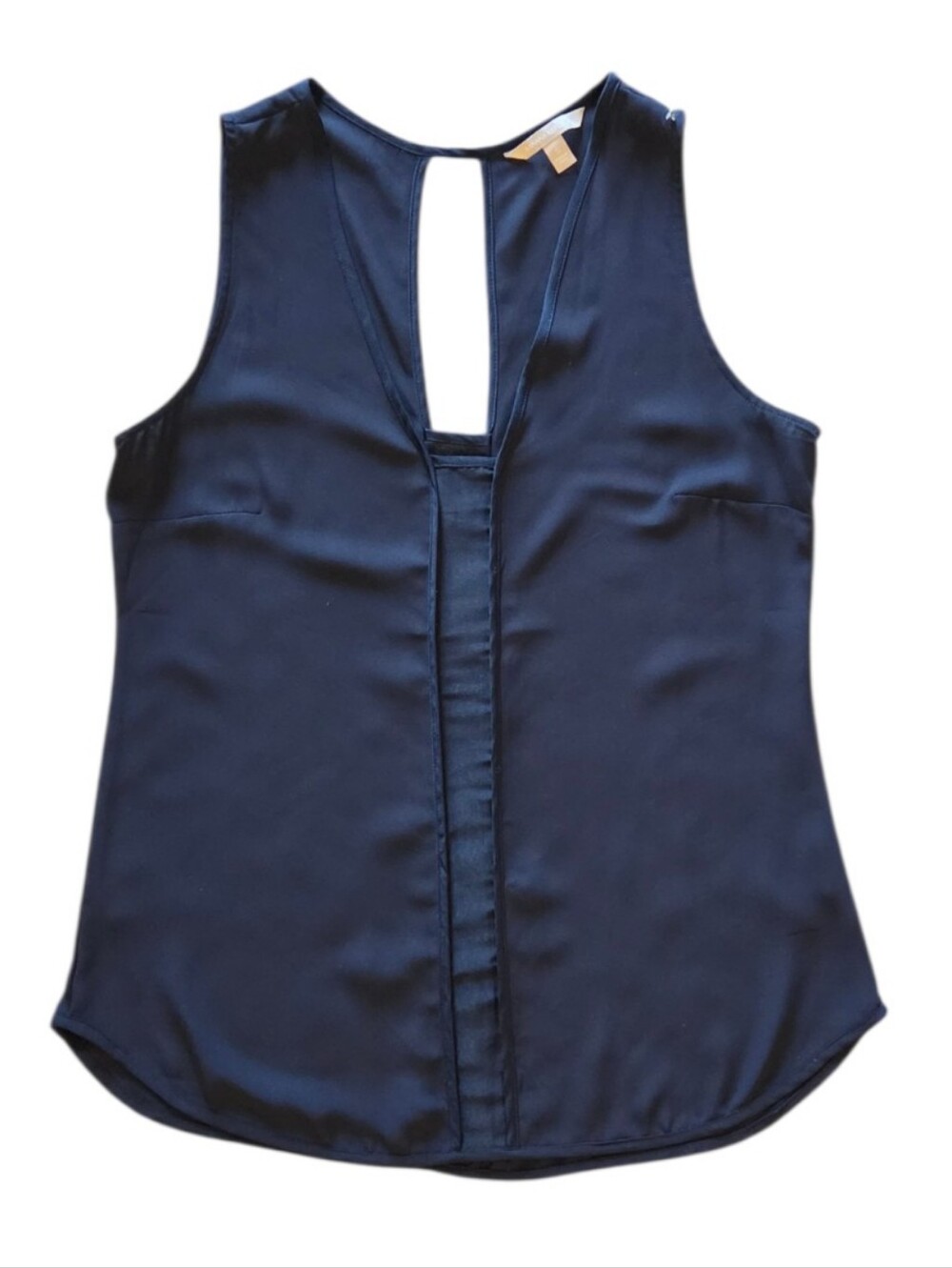 Banana Republic Navy Sleeveless Keyhole Button-Front Camisole